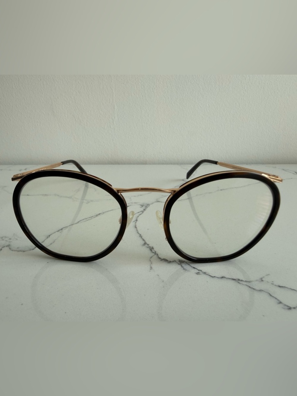Warby Parker Carmen Round Black and Gold Frames ONLY- NWT (non-Rx)